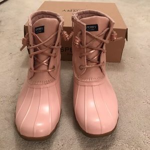 Sperry Saltwater Duck Boot Blush Girl Size 4M
